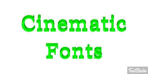 Cinematic Fonts Text effect