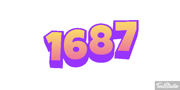 1687 Text effect