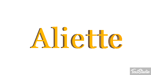 Aliette Texteffekt