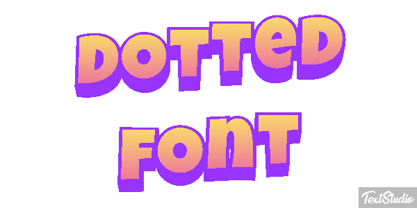 Dotted Font Text effect