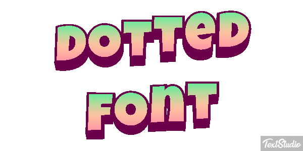 Dotted Font Text effect