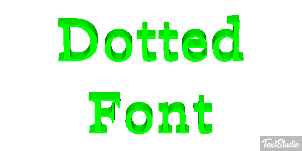 Dotted Font Text effect