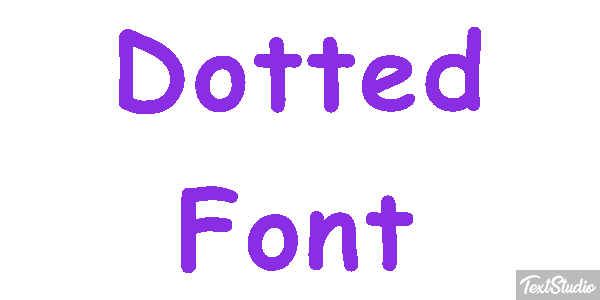Dotted Font Text effect