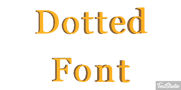 Dotted Font Text effect