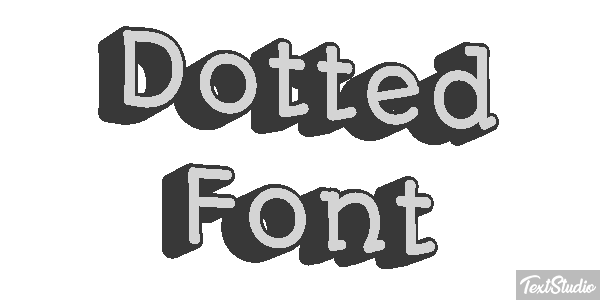 Dotted Font Text effect
