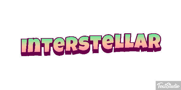 Interstellar Efeito do texto