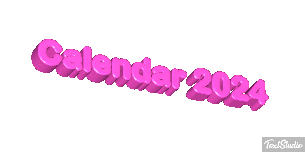 Calendar 2024 Effetto testo