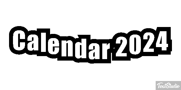 Calendar 2024 Effetto testo
