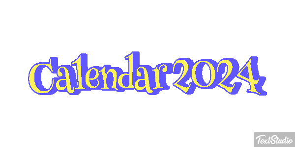 Calendar 2024 Effetto testo