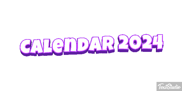 Calendar 2024 Effetto testo