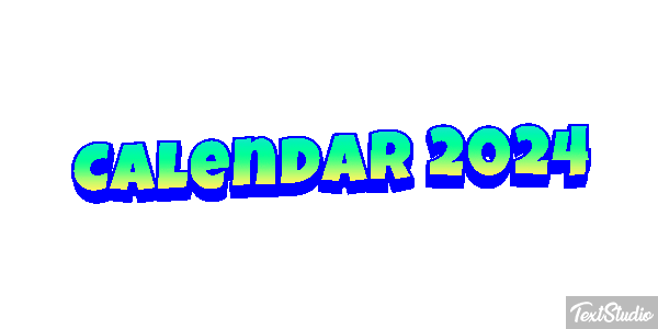 Calendar 2024 Effetto testo