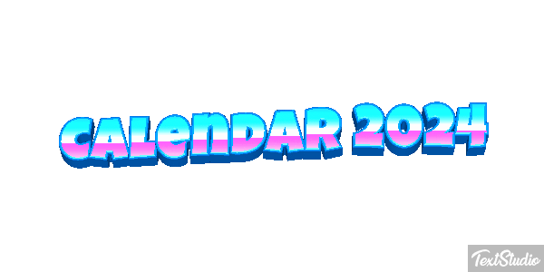 Calendar 2024 Effetto testo
