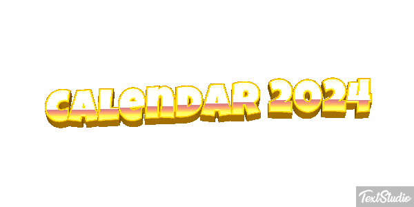 Calendar 2024 Effetto testo