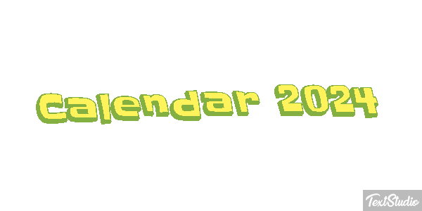 Calendar 2024 Effetto testo