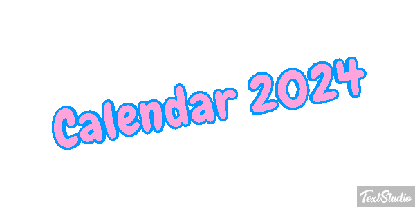 Calendar 2024 Effetto testo