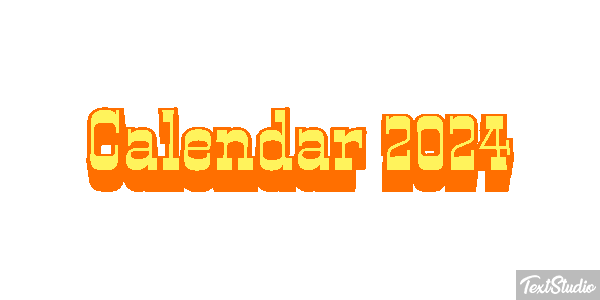 Calendar 2024 Effetto testo