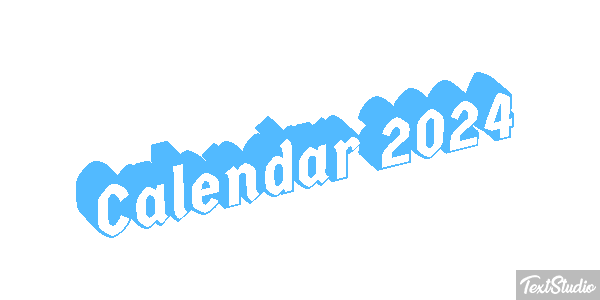 Calendar 2024 Effetto testo