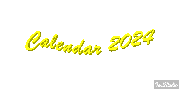 Calendar 2024 Effetto testo