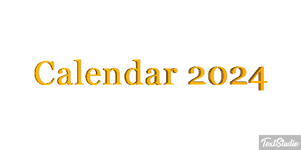 Calendar 2024 Effetto testo
