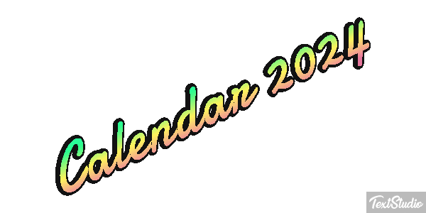 Calendar 2024 Effetto testo