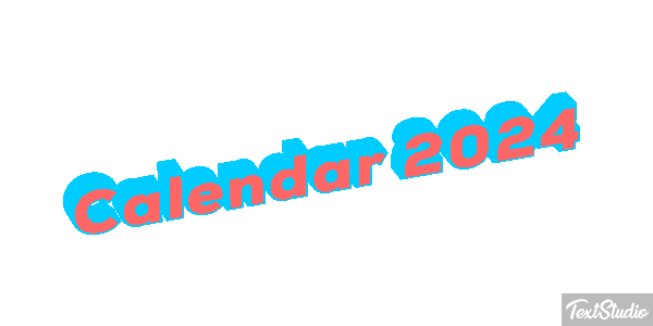 Calendar 2024 Effetto testo