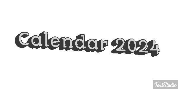 Calendar 2024 Effetto testo