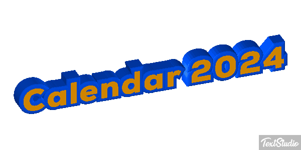 Calendar 2024 Effetto testo
