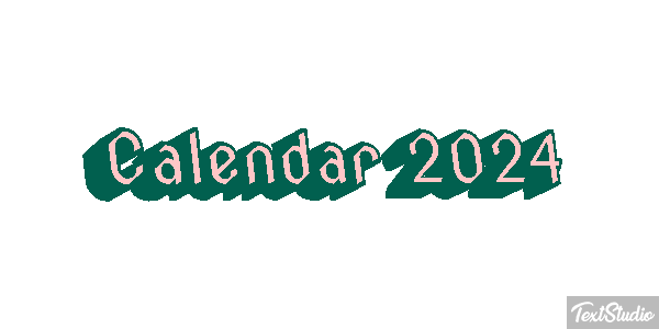 Calendar 2024 Effetto testo