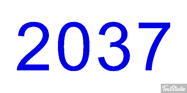 2037 Text effect