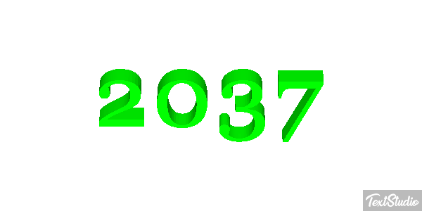 2037 Text effect