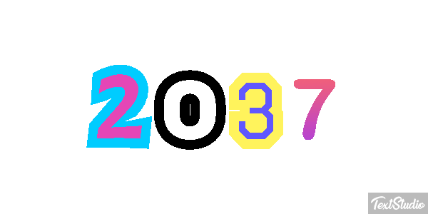 2037 Text effect