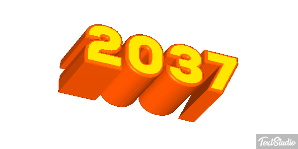 2037 Text effect