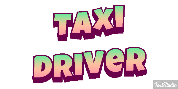 Taxi Driver Tekst effect