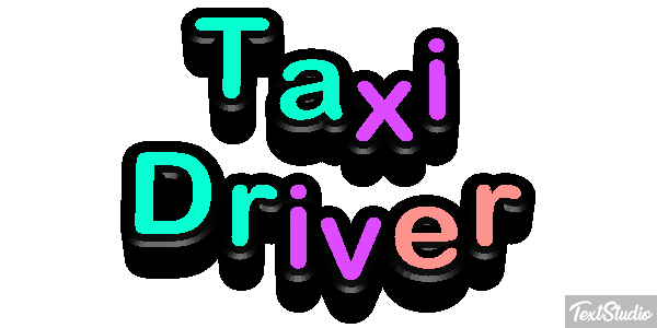 Taxi Driver Tekst effect