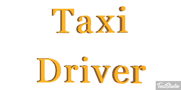 Taxi Driver Tekst effect