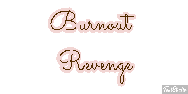 Burnout Revenge Efecto de texto
