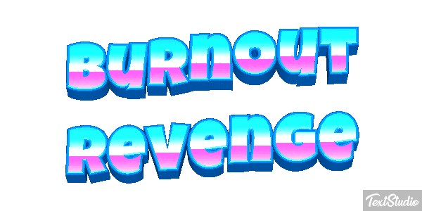 Burnout Revenge Efecto de texto