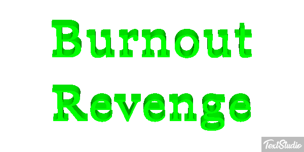 Burnout Revenge Efecto de texto