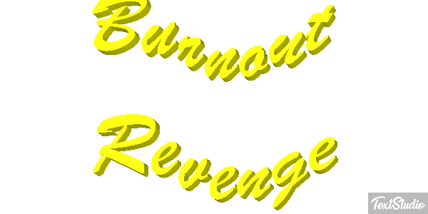 Burnout Revenge Efecto de texto