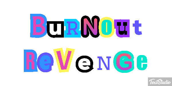 Burnout Revenge Efecto de texto