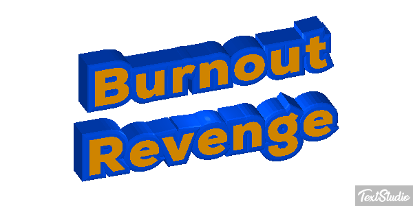 Burnout Revenge Efecto de texto