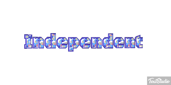 Independent Efeito do texto