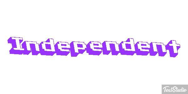Independent Efeito do texto