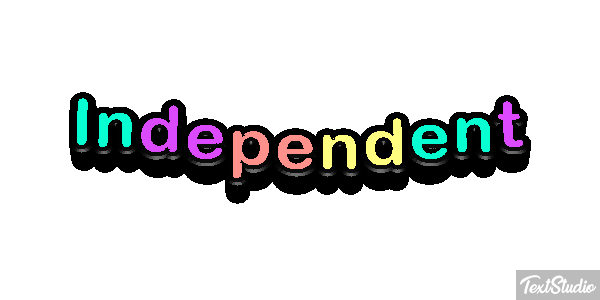 Independent Efeito do texto