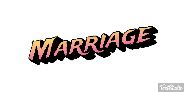 Marriage Text effect