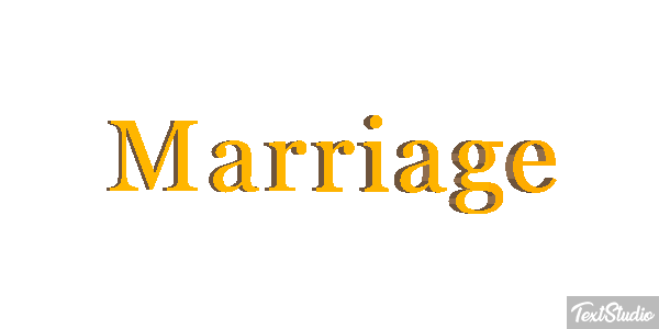 Marriage Text effect