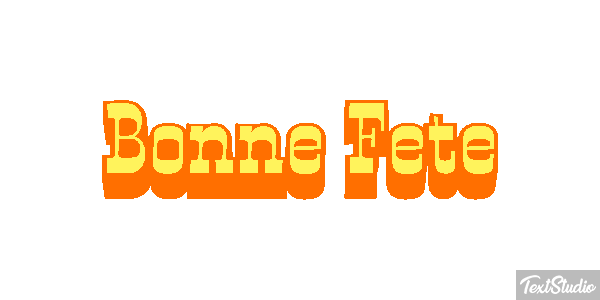 Bonne Fête Efekt tekstowy