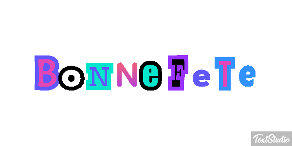 Bonne Fête Efekt tekstowy