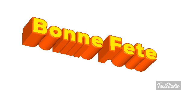 Bonne Fête Efekt tekstowy