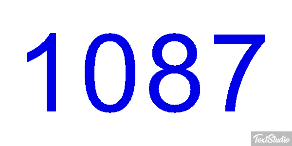 1087 Text effect